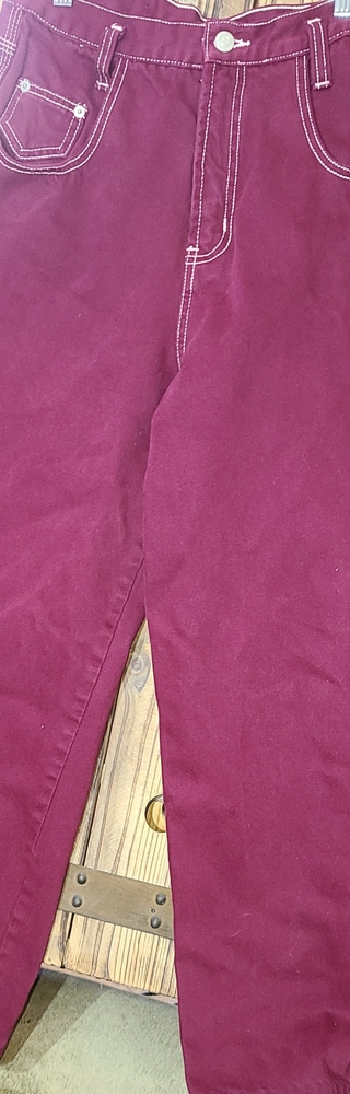 Eunina red /burgundy  jeans size L wide leg